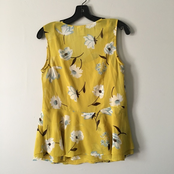 Cabi Chartreuse Floral Blouse - Picture 3 of 3